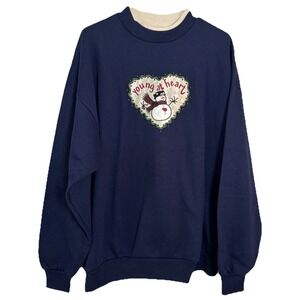 Vintage Lighthouse Apparel‎ XXL Sweatshirt Young at Heart Snowman Canada